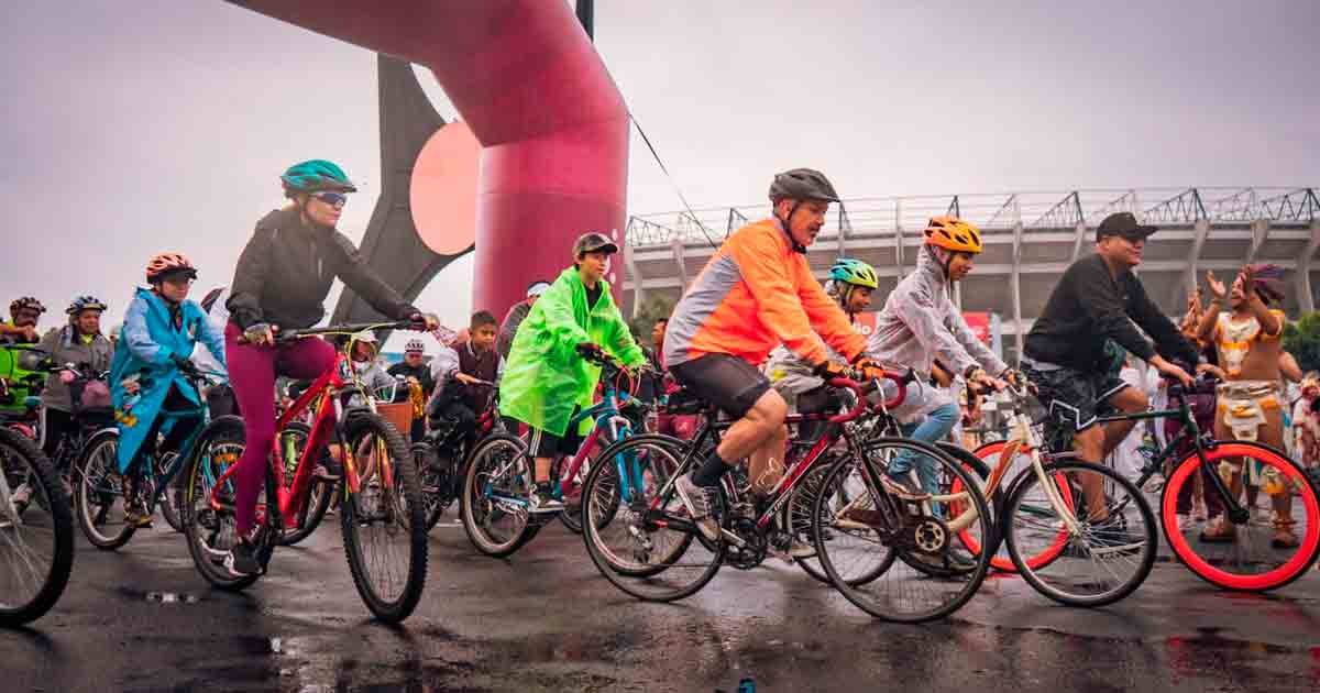 Más de 600 ciclistas Celeban la futura ciclovía gran tenochtitlan en cdmx