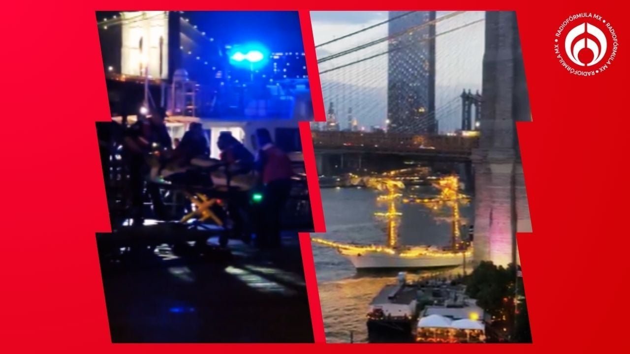 Buque de la Marina de México Estrella Contra Puente de Brooklyn; Hay 2 Heridos Graves (Videos)