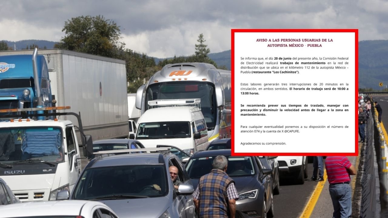 Autopista México-Puebla Anuncia Cierre Por Trabajos de Mantenimiento ¿Qé Día ya Qé Hora RoRARRÁ?
