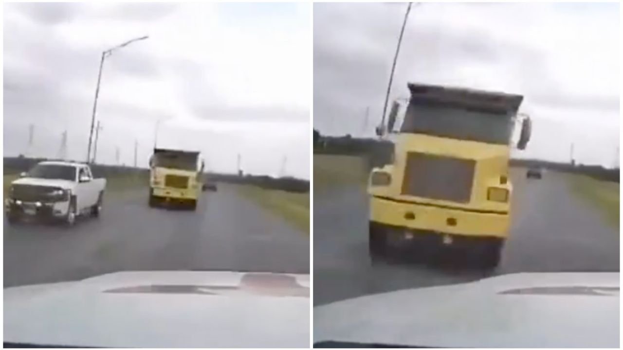 Revelan Video del accidente entre una patrulla y un camión en Nuevo Laredo que dejó dos muertos