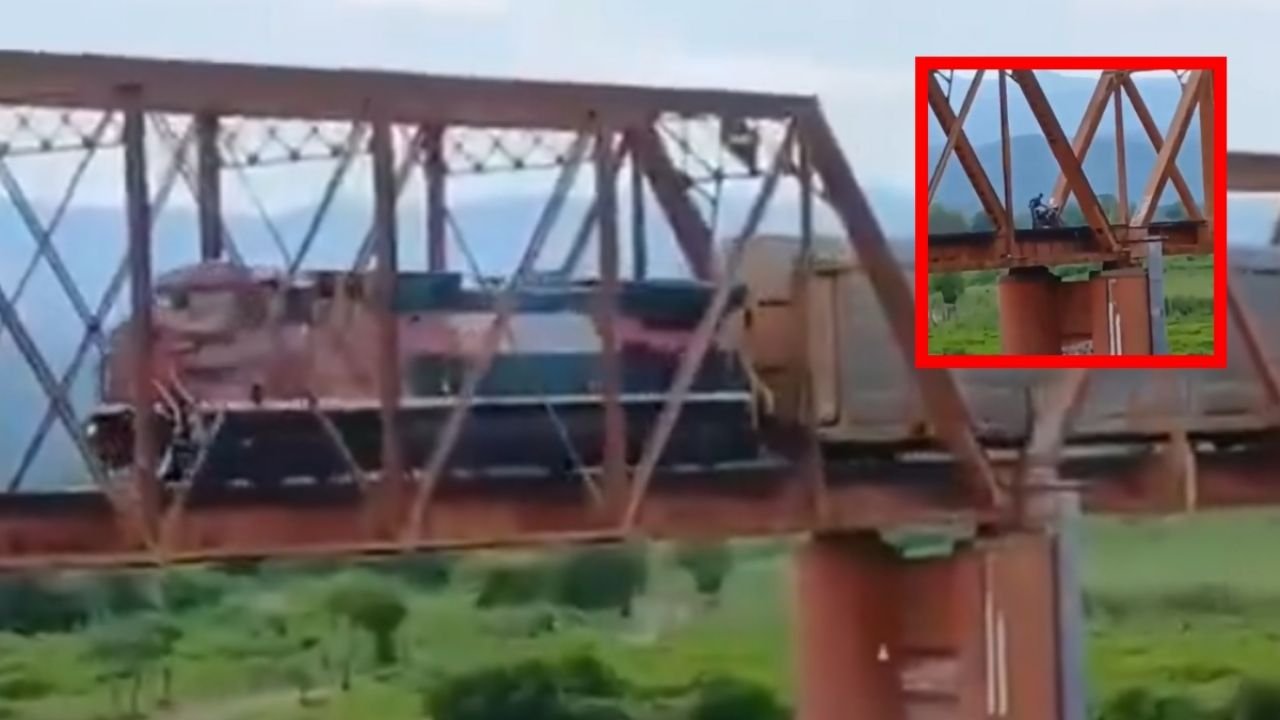Hombre Se Salva de Ser Arrollado Por El Tren en Puente de Acaponeta, Video de Nayarit