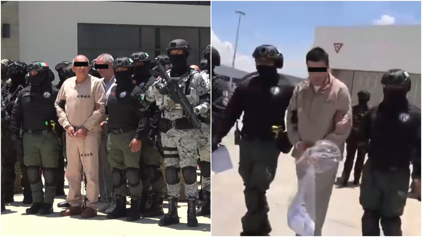 ESPOSADOS DE PIES Y MANOS, ASI FUE EL TRASLADO DE 26 NARCOTRANOS MEXICANOS A EUA: VIDEO