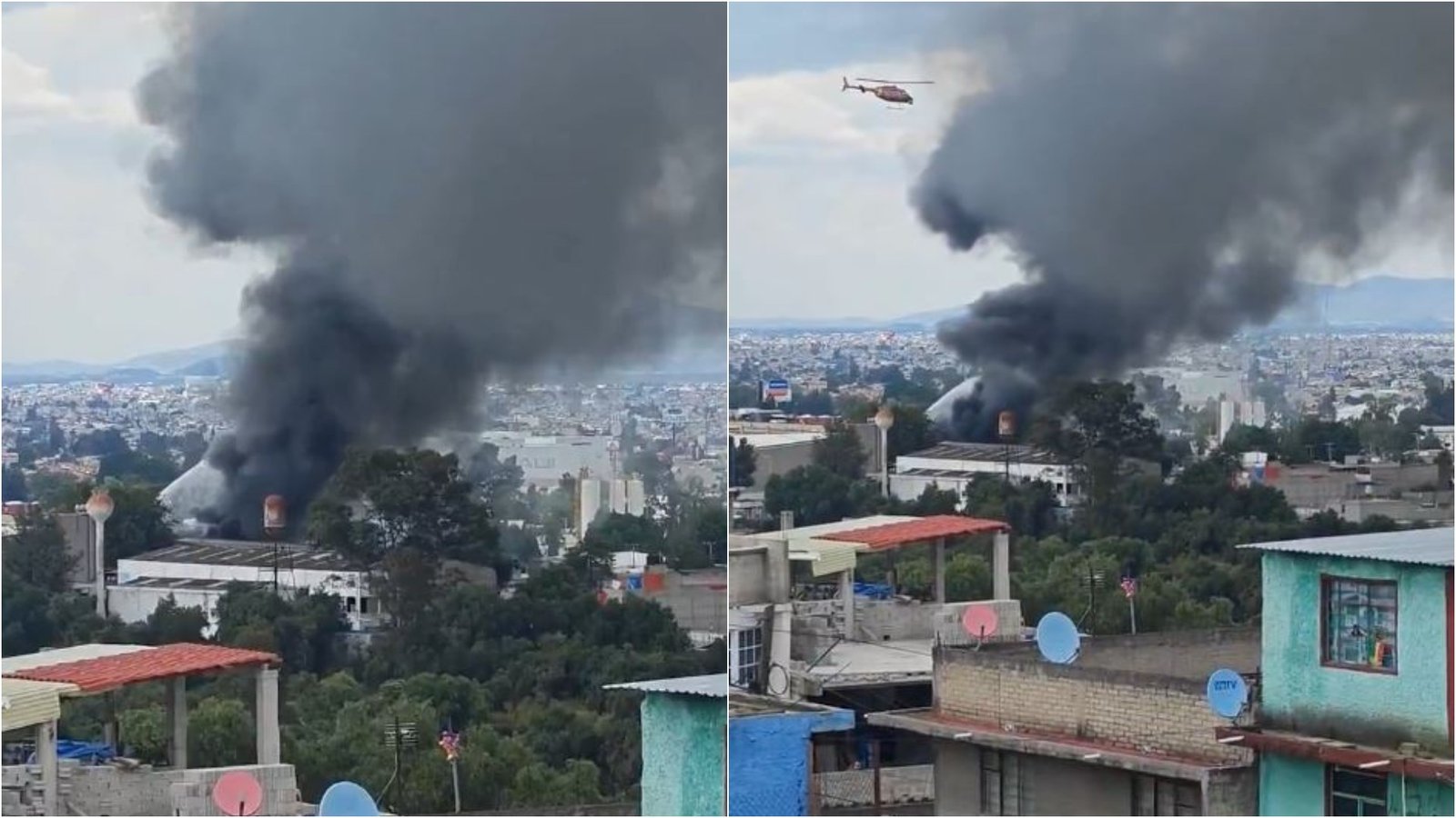 Video: Fuerte Incendio se Registro en Los Reyes La Paz, Estado de México