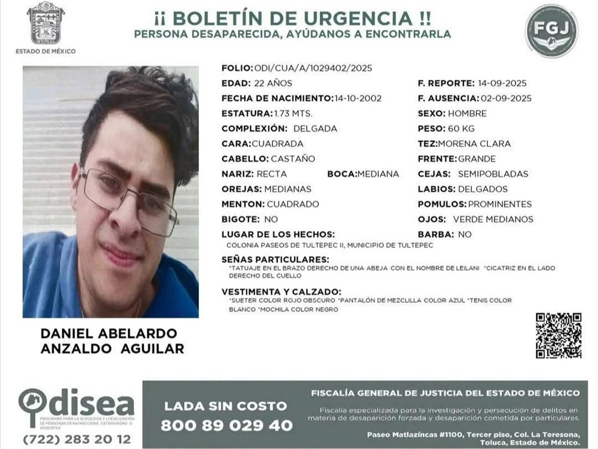 Ayúdanos Un Encontrario Al Joven Daniel Abelardo; Salio de Casa y ya no regreso