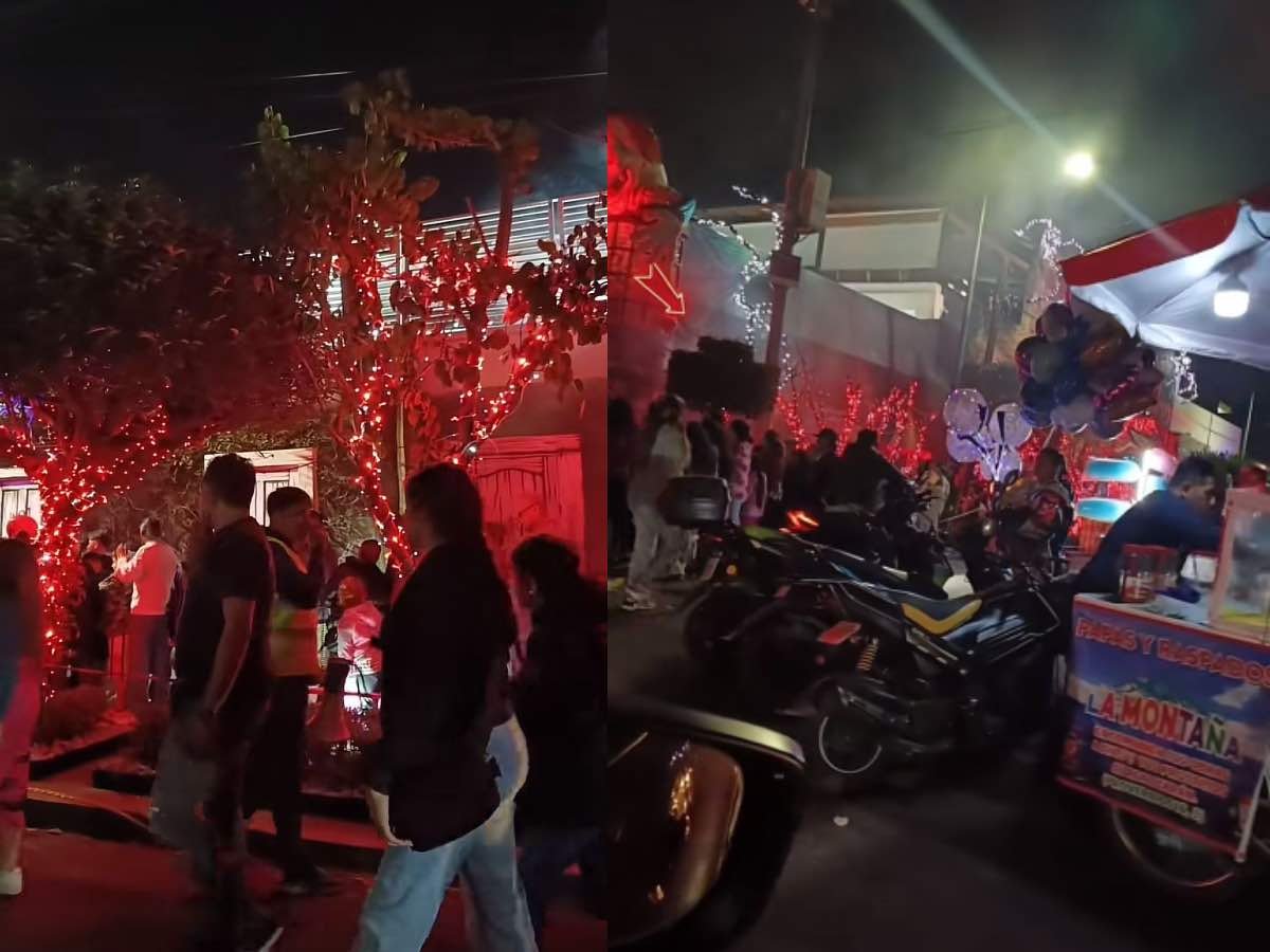 La decoración de Halloween en Lindavista se vuelve viral y genera problemas de tránsito y ruido.