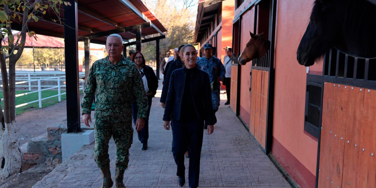 Sheinbaum recuerda la base militar de Santa Gertrudis durante su gira de trabajo en Chihuahua