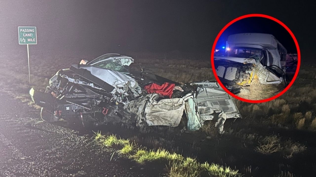 Autobús escolar deja 18 heridos y un muerto tras chocar contra una camioneta en la autopista