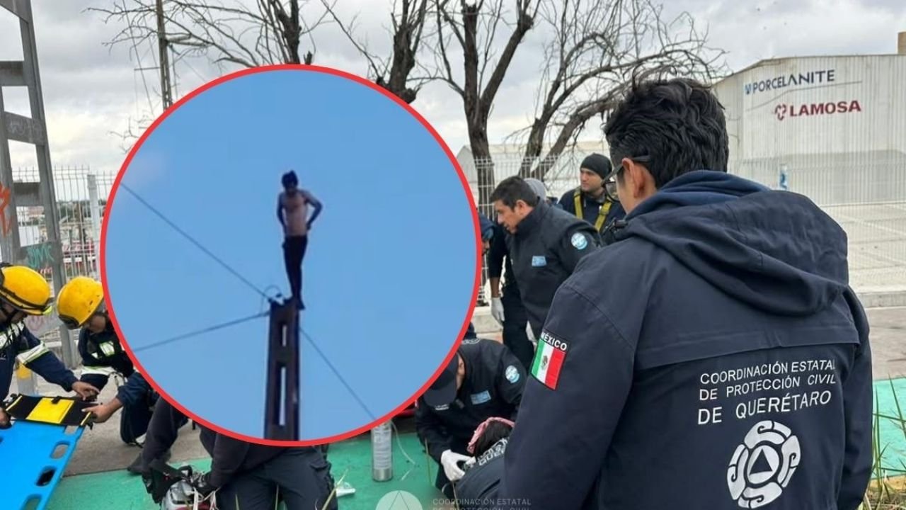 Hombre resulta gravemente herido tras caer de una antena en Querétaro