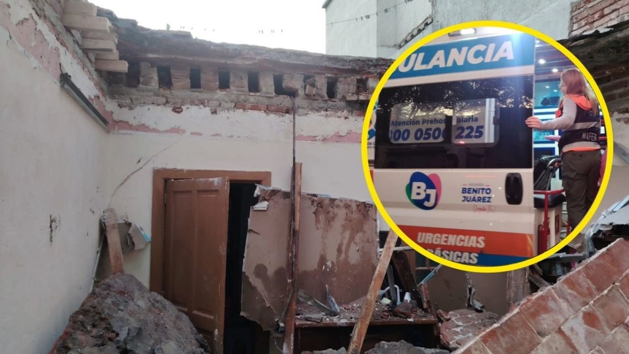 Reportan desplome de techo en casa de la colonia Álamos, en Benito Juárez