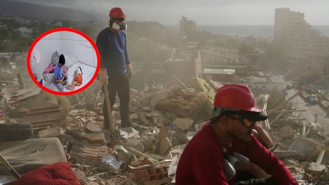 Un niño protegió con su cuerpo a su hermana menor durante el doble terremoto en Venezuela | VIDEO